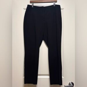 Talbots High Waist Dress Pants Washable Comfy Business Casual Classic Black 16W